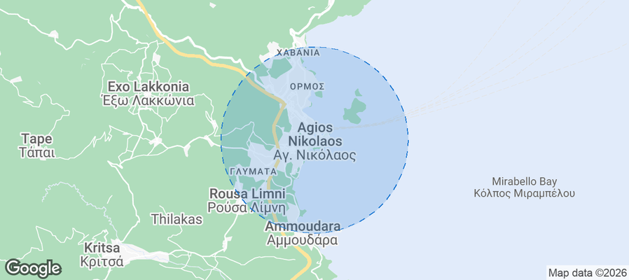 Agios Nikolaos Airbnb map